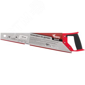 Ножовка по дереву, крупный каленый зуб 5 ТPI, 2D заточка, пластиковая прорезиненная ручка 450 мм - фото 3