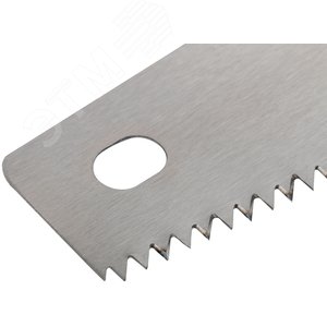 Ножовка по дереву, крупный каленый зуб 5 ТPI, 2D заточка, пластиковая прорезиненная ручка 450 мм - фото 4