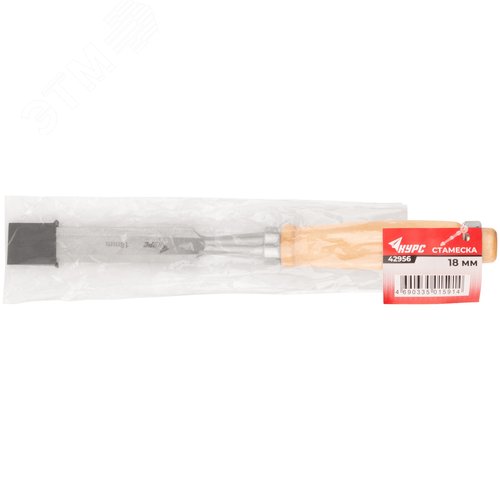 Стамеска с деревянной ручкой 18 мм - фото 3