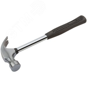 Молоток-гвоздодер, металлическая ручка, резиновая рукоятка 25 мм, 340 гр - фото 2