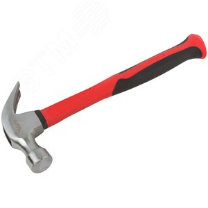 Молоток-гвоздодер, фиброглассовая усиленная ручка 27 мм, 450 гр - фото 2