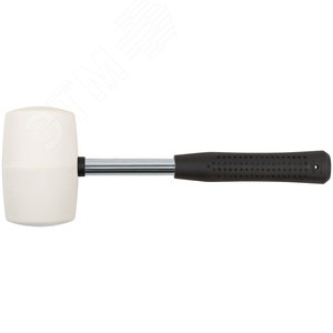 Киянка резиновая белая, металлическая ручка 65 мм (680 гр)