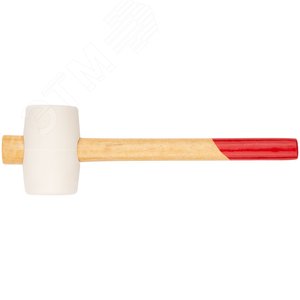 Киянка резиновая белая, деревянная ручка 45 мм (225 гр)