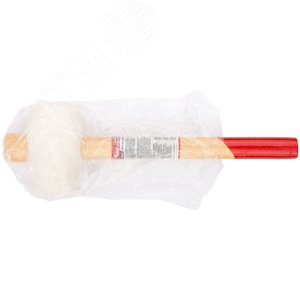 Киянка резиновая белая, деревянная ручка 45 мм (225 гр) - фото 3