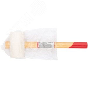 Киянка резиновая белая, деревянная ручка 50 мм (340 гр) - фото 3