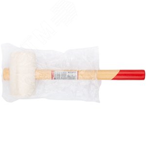 Киянка резиновая белая, деревянная ручка 60 мм (450 гр) - фото 3
