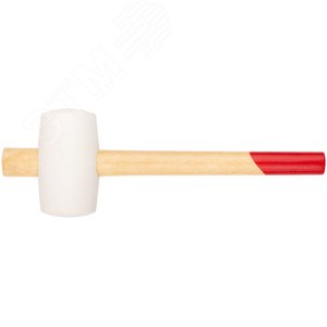 Киянка резиновая белая, деревянная ручка 70 мм (680 гр)