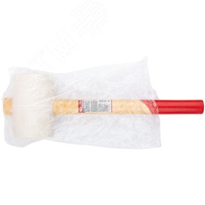 Киянка резиновая белая, деревянная ручка 80 мм (900 гр) - фото 2