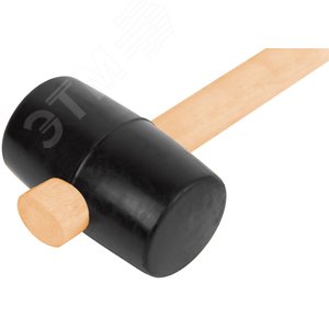 Киянка резиновая, деревянная ручка 50 мм (300 гр) - фото 4