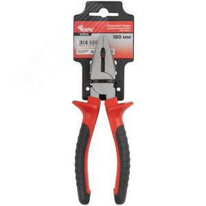 Плоскогубцы комбинированные ''Оптима'', двухцветные обрезиненные ручки, полированная сталь 180 мм - фото 3