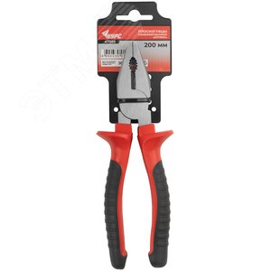 Плоскогубцы комбинированные ''Оптима'', двухцветные обрезиненные ручки, полированная сталь 200 мм - фото 3
