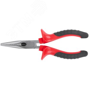 Тонконосы ''Оптима'', двухцветные обрезиненные ручки, полированная сталь 165 мм - фото 1