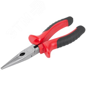 Тонконосы ''Оптима'', двухцветные обрезиненные ручки, полированная сталь 165 мм - фото 2