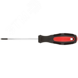 Отвертка ''Мастер'', CrV сталь, прорезиненная ручка 3x75 мм PH0 - фото 1