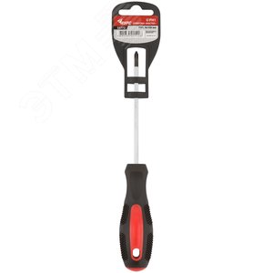 Отвертка ''Мастер'', CrV сталь, прорезиненная ручка 4х100 мм РН1 - фото 3