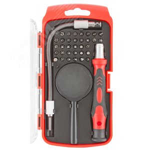 Отвертка с битами для точных работ, 36 CrV бит, в пластиковом боксе - фото 1