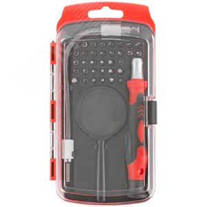 Отвертка с битами для точных работ, 36 CrV бит, в пластиковом боксе - фото 3