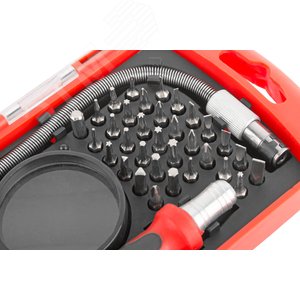 Отвертка с битами для точных работ, 36 CrV бит, в пластиковом боксе - фото 5