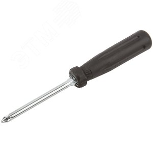 Отвертка с переставным жалом, CrV сталь, черная пластиковая ручка 6x70 мм PH2/SL6 56208 КУРС - 2