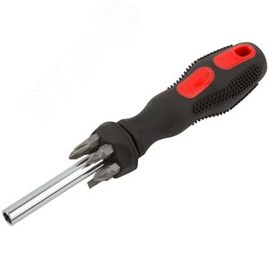 Отвертка 6 CrV бит, прорезиненная ручка с антискользящим покрытием - фото 2