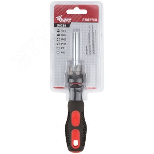 Отвертка 6 CrV бит, прорезиненная ручка с антискользящим покрытием - фото 3