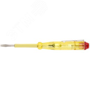 Отвертка индикаторная, желтая ручка 100 - 500 В, 140 мм 56501 КУРС