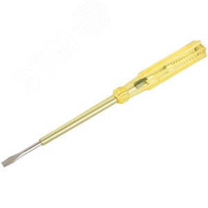 Отвертка индикаторная, желтая ручка 100 - 500 В, 190 мм 56502 КУРС - 2