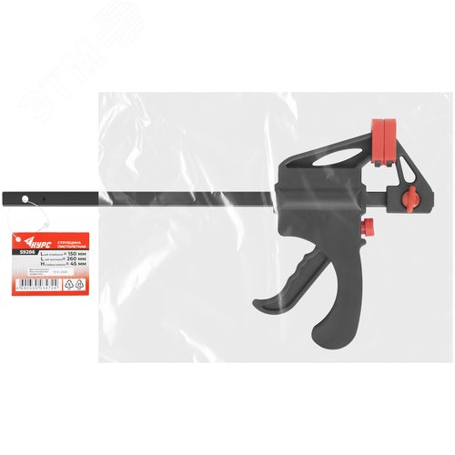 Струбцина нейлоновая пистолетная 150х260х45 мм - фото 3