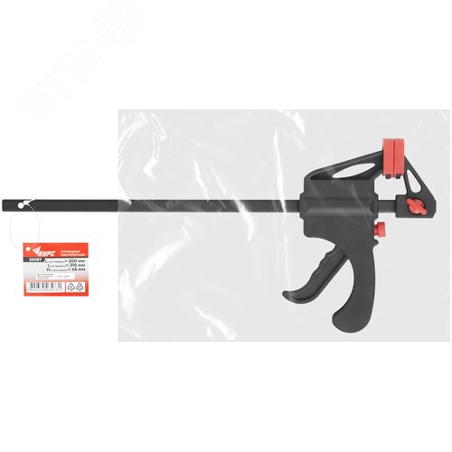 Струбцина нейлоновая пистолетная 200х310х45 мм - фото 3