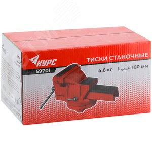 Тиски станочные поворотные 100 мм ( 4,6 кг) - фото 3