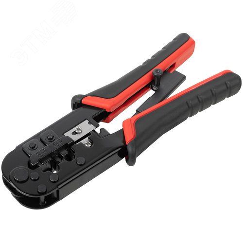 Кримпер для обжима разъемов RJ11, RJ12, RJ45, прорезиненные ручки 190 мм - фото 2