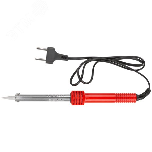 Изображение товара Паяльник 220 В, пластиковая ручка, конусное латунное жало, 55 Вт (шт)