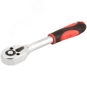 Вороток (трещотка), механизм легированная сталь 40Cr, пластиковая прорезиненная ручка, 1/4'', 24 зубца - фото 2