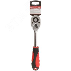 Вороток (трещотка), механизм легированная сталь 40Cr, пластиковая прорезиненная ручка, 1/2'', 24 зубца - фото 3