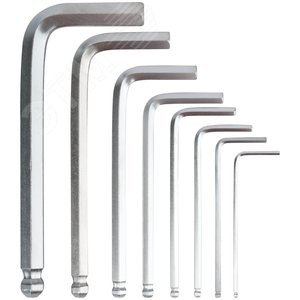 Ключи шестигранные с шаром в коробочке 8 шт (1.5-8 мм) - фото 2