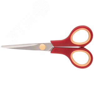 Изображение товара Ножницы бытовые нержавеющие, прорезиненные ручки, толщина лезвия 1.4 мм, 135 мм (шт)