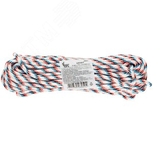 Канат полипропиленовый 24-х прядный с сердечником 6 мм х 20 м, р/н= 300 кгс - фото 3