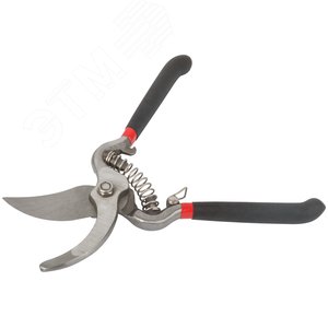 Секатор садовый, режущие кромки внахлест, цельнокованый, ПВХ покрытие ручек 200 мм - фото 2