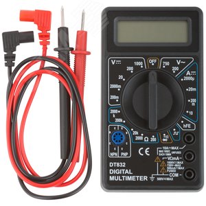 Изображение товара Мультиметр 0.1 мВ-1000 В, 0.1 В-750 В, 1 мкА-10 А, 0.1 Ом-2 МОм, коробка (шт)