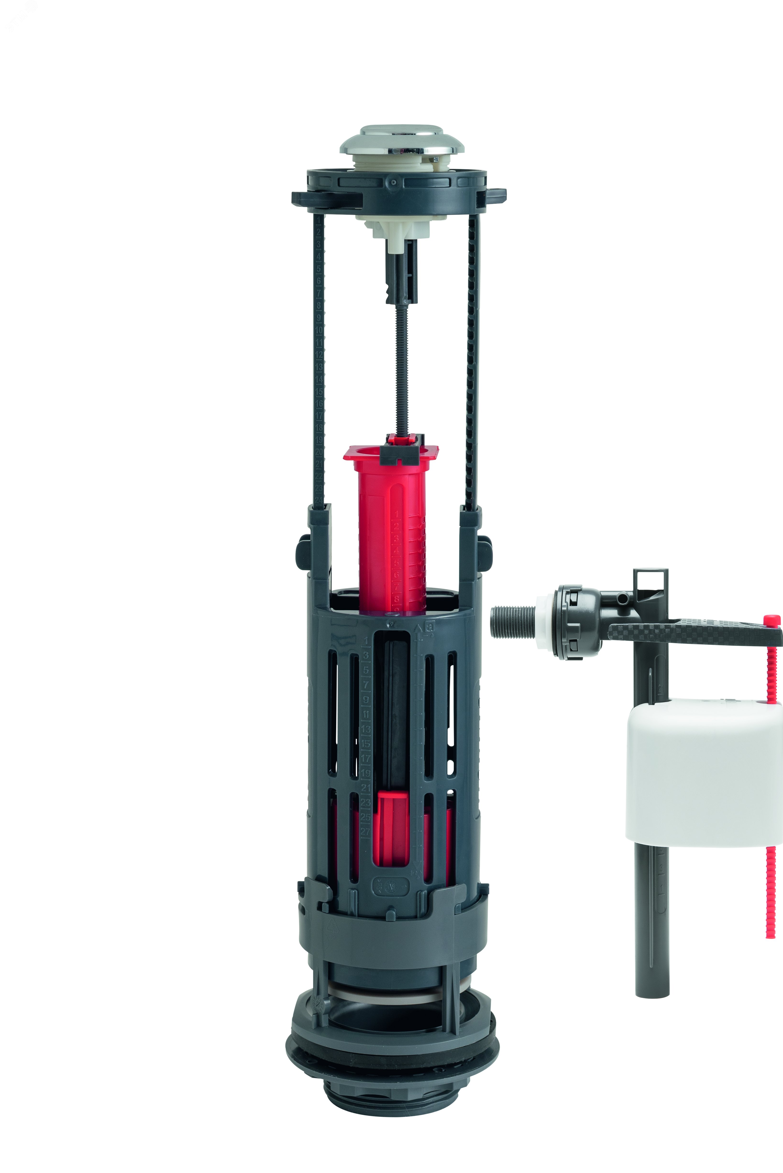Изображение товара Комплект арматуры сливной двухрежимный механизм Wirquin ONE 3/6 L с заливным клапаном Пластик 1/2