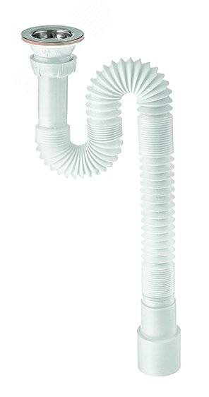 Изображение товара Сифон гофрированный для раковины 1'1/4x40/50 мм L1200 мм (шт)