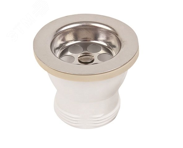 Изображение товара Выпуск для мойки D70 мм с нержавеющей решеткой без пробки от Wirquin