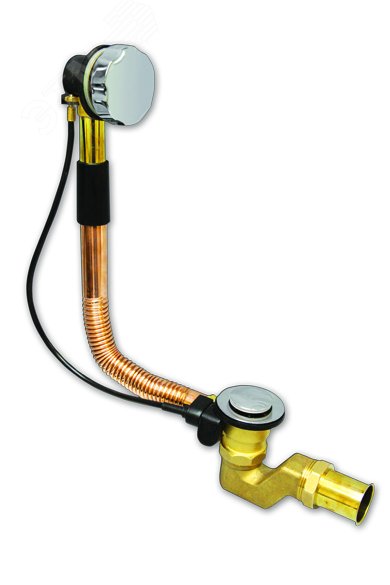 Изображение товара Медно-латунный регулируемый слив-перелив L450-700 мм хром Wirquin