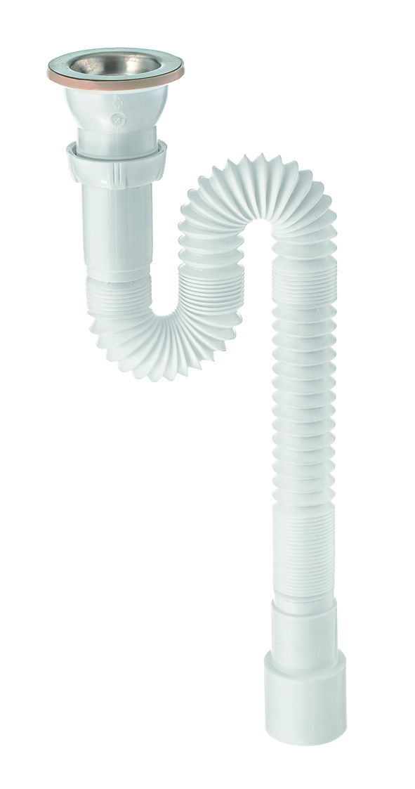 Сифон гофрированный для мойки 1'1/2x40/50 мм L800 мм