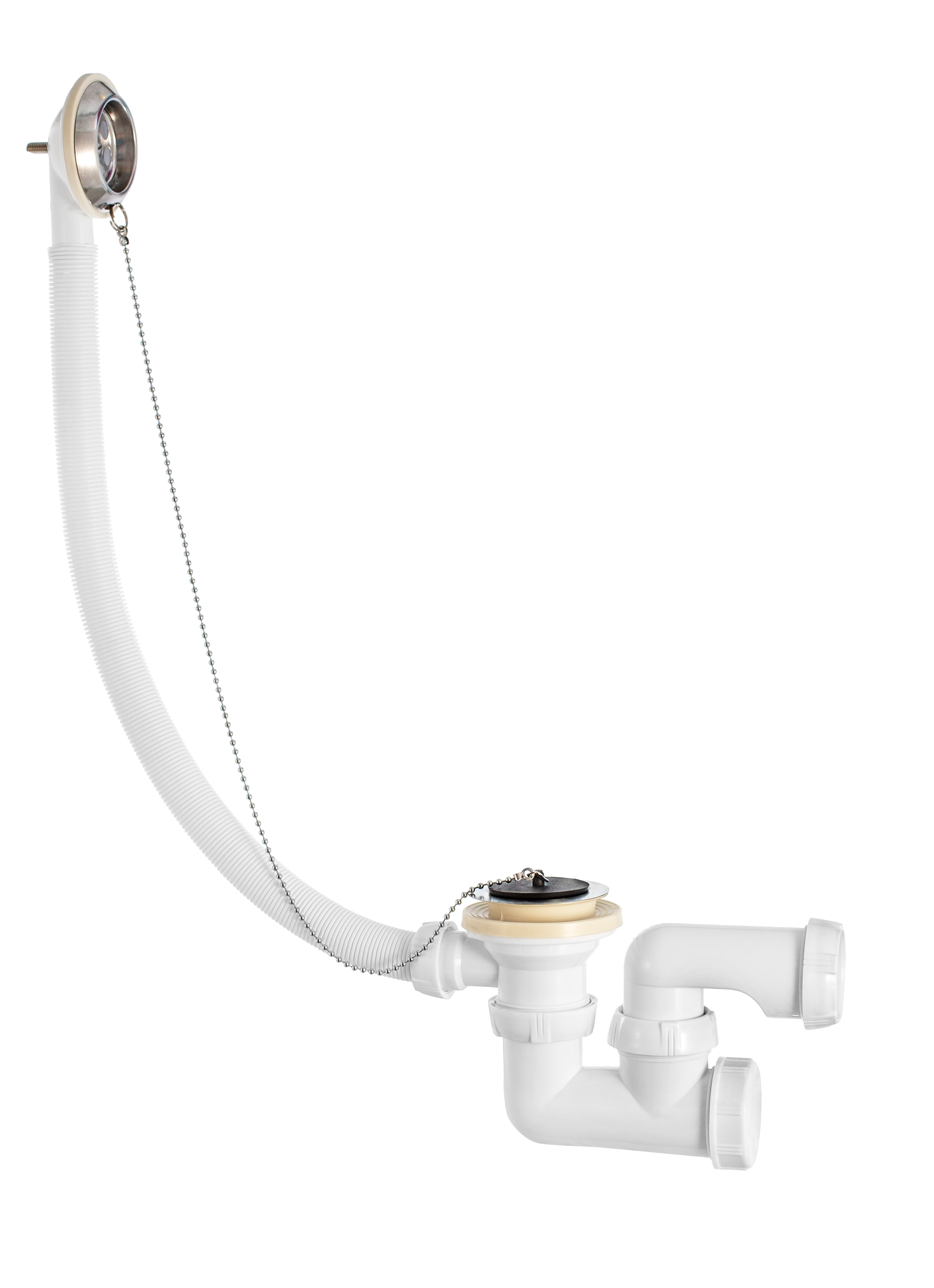 Слив-перелив с регулируемым сифоном 1'1/2x40 мм с пробкой