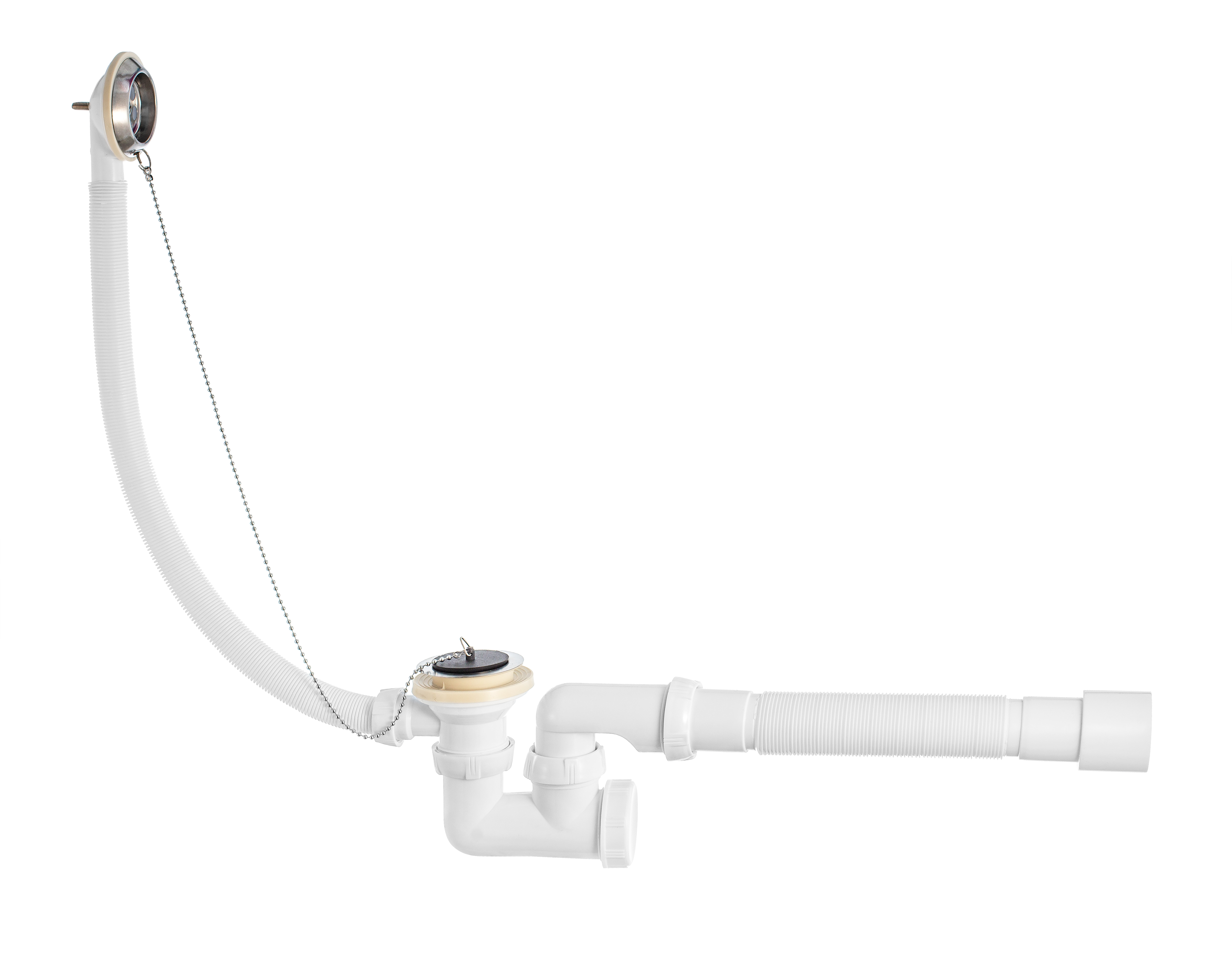 Слив-перелив с регулируемым сифоном 1'1/2x40 мм с гофротрубой 40X40/50 мм