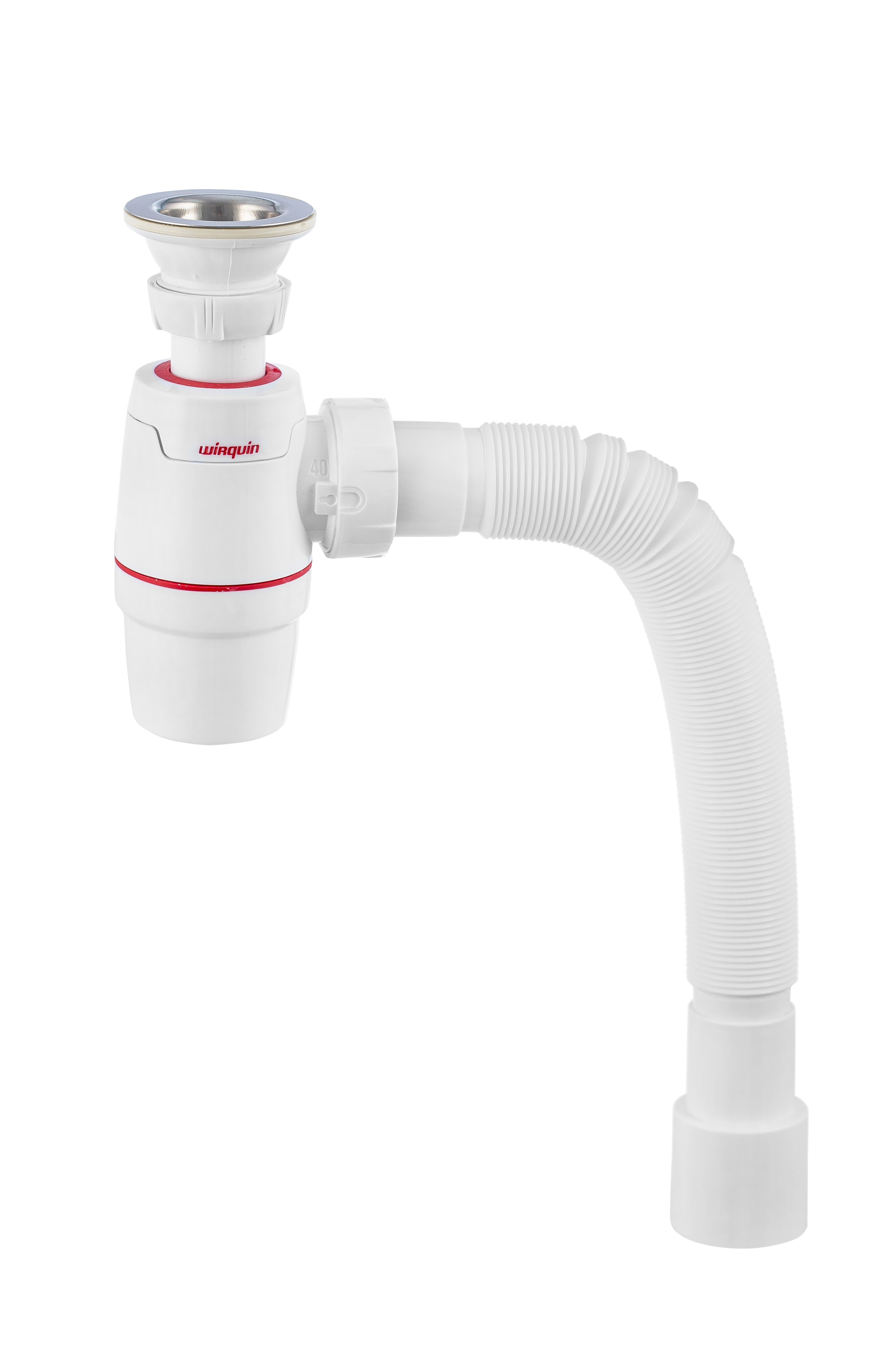 Сифон NEO для раковины с выпуском 1'1/4x40 мм с гофротрубой L800 мм 40x40/50 мм