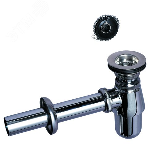 Изображение товара Сифон для раковины Wirquin SL213 с выпуском и пробкой