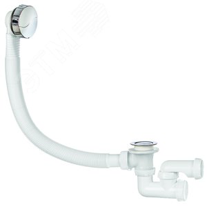 Изображение товара слив-перелив sp5603 c сифоном перископ полуавтомат вентиль abs хром клапан латунь хром, l600 мм (шт)