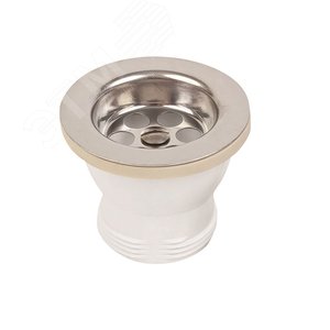 Изображение товара Выпуск для мойки чаша D70 мм с нержавеющей решеткой без пробки (шт)